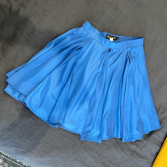 Blue, pleated, skater skirt - Picture 3 of 6